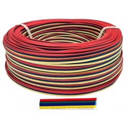 Cable paralelo 5 hilos para tira led RGBW, Rollo de 100mts